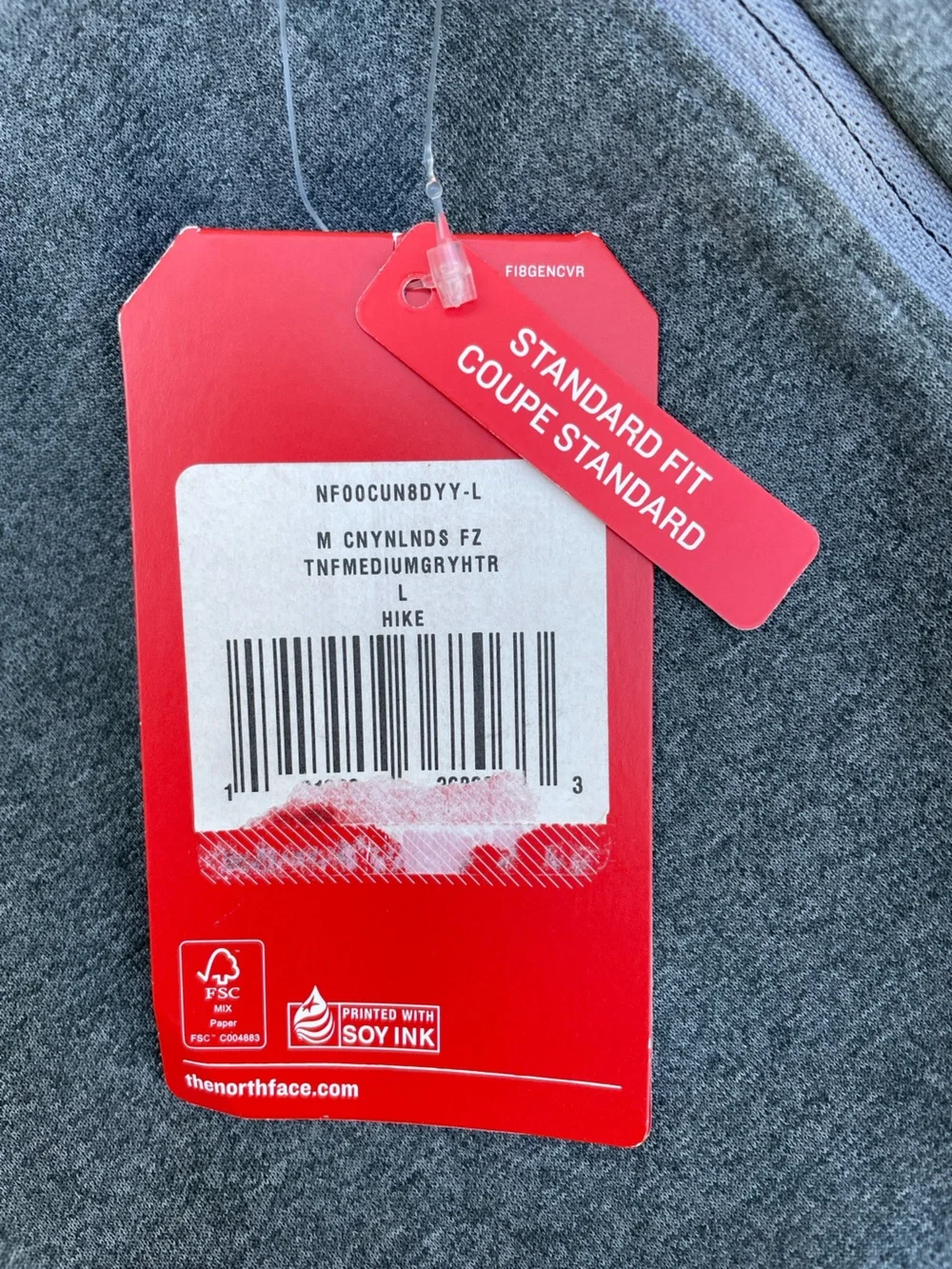 North Face Lightweight Performance Jacket New with Tags, Men’s Large, Gray